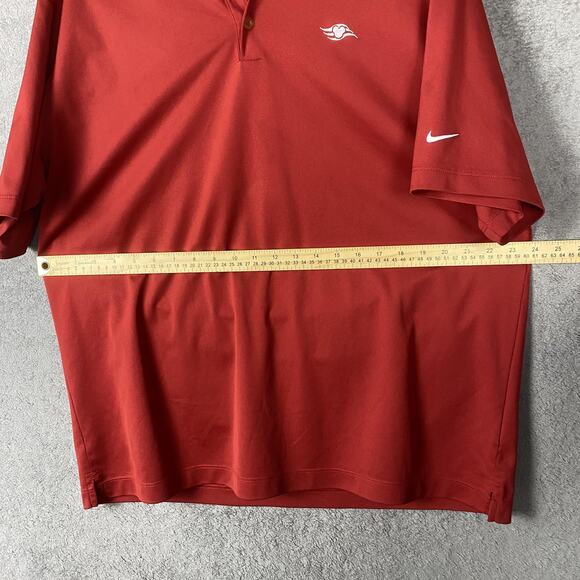 Nike Golf Disney Cruise Line Polo Shirt Mens Extra Large Red Dri-Fit Performance - Picture 3 of 9